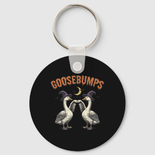 Goosebumps Funny Witch Goose Bumps Puns Halloween Key Ring