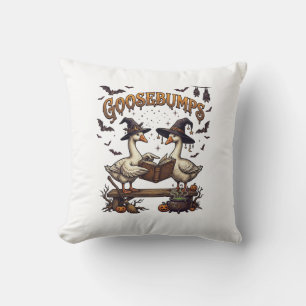 Goosebumps Halloween Geese Witch Hats Magic Book_1 Cushion