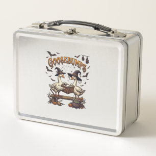 Goosebumps Halloween Geese Witch Hats Magic Book_1 Metal Lunch Box