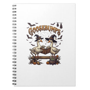 Goosebumps Halloween Geese Witch Hats Magic Book_1 Notebook