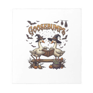 Goosebumps Halloween Geese Witch Hats Magic Book_1 Notepad