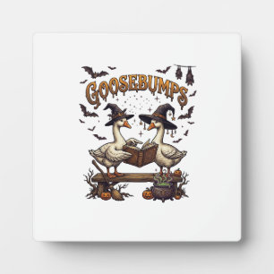 Goosebumps Halloween Geese Witch Hats Magic Book_1 Plaque
