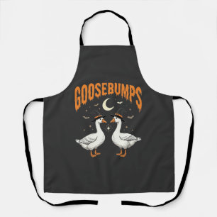 Goosebumps Halloween Witch Geese Vector Design Apron