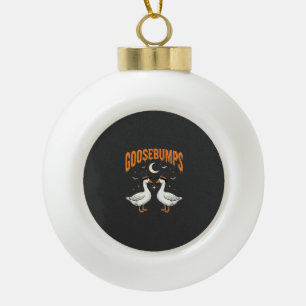 Goosebumps Halloween Witch Geese Vector Design Ceramic Ball Christmas Ornament