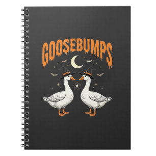 Goosebumps Halloween Witch Geese Vector Design Notebook