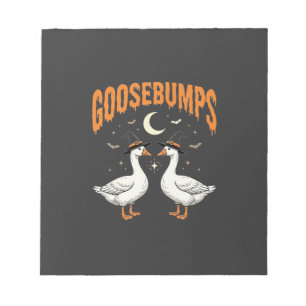 Goosebumps Halloween Witch Geese Vector Design Notepad