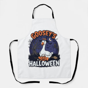 Gooseys Halloween Goose Witch Hat Pumpkin_1 Apron