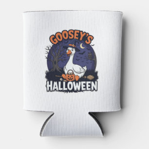 Gooseys Halloween Goose Witch Hat Pumpkin_1 Can Cooler