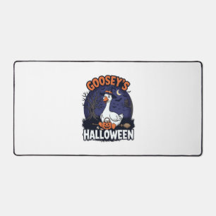 Gooseys Halloween Goose Witch Hat Pumpkin_1 Desk Mat