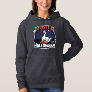 Gooseys Halloween Goose Witch Hat Pumpkin_1 Hoodie