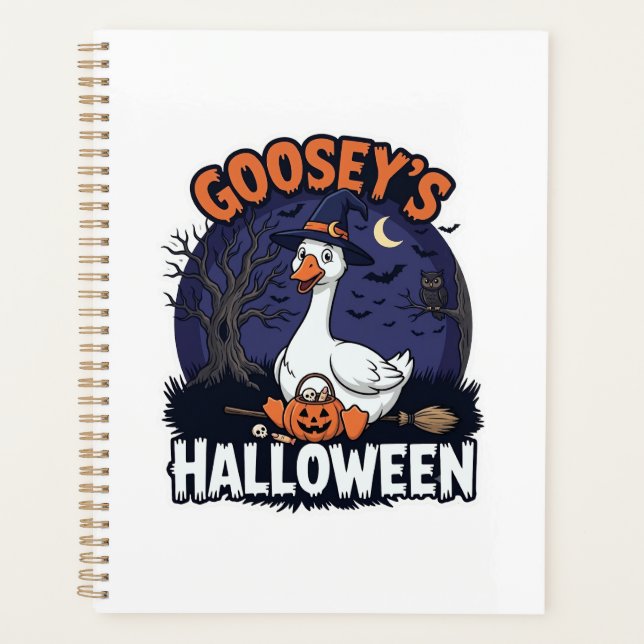 Gooseys Halloween Goose Witch Hat Pumpkin_1 Planner (Front)