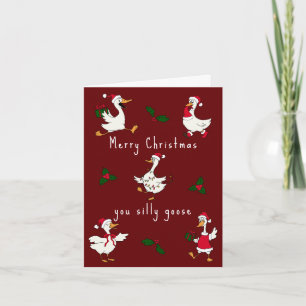 Goosmas  Silly Christmas Goose Funny Holiday Card