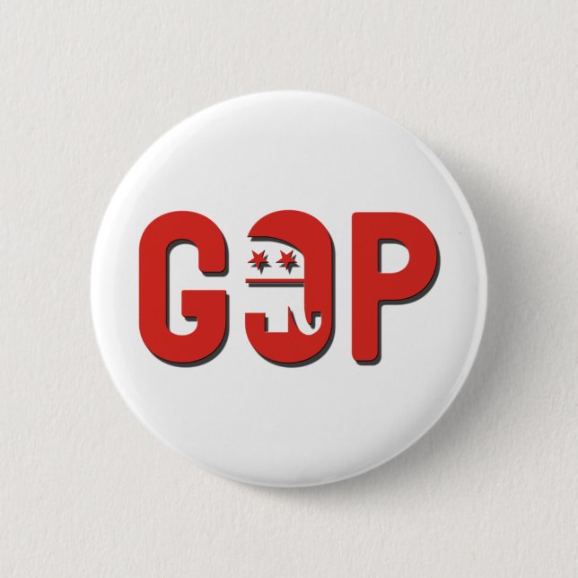GOP 6 CM ROUND BADGE (Front)