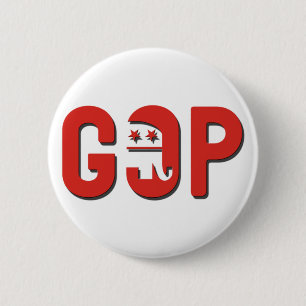 GOP 6 CM ROUND BADGE