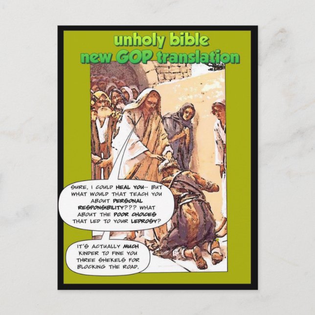 GOP and the Leper Postcard (Front)