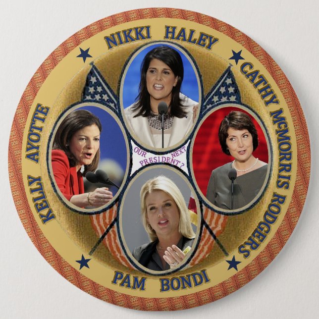 GOP Candidates for President 2016 6 Cm Round Badge (Front)