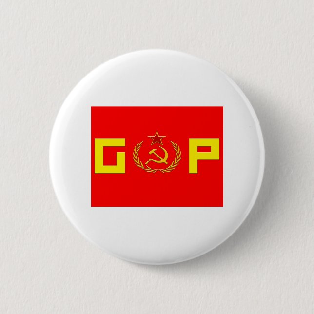 GOP Communist 6 Cm Round Badge (Front)