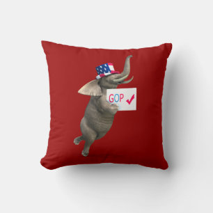 GOP Elephant Cushion
