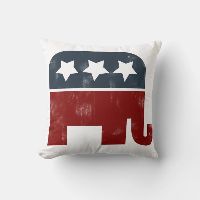 GOP elephant logo Cushion (Front)