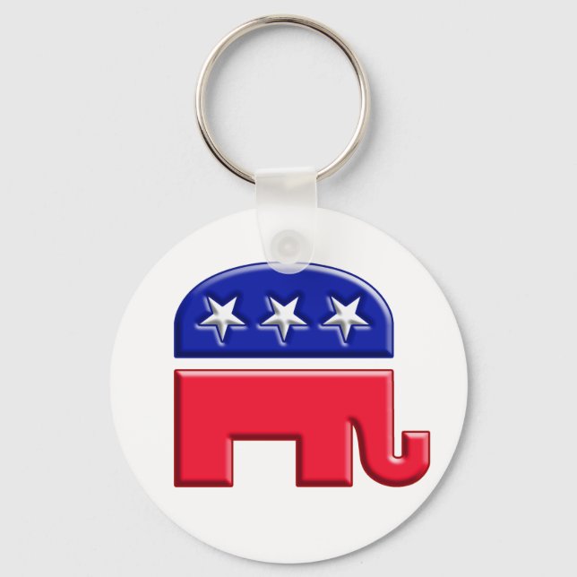 GOP Elephant Logo Key Ring (Front)