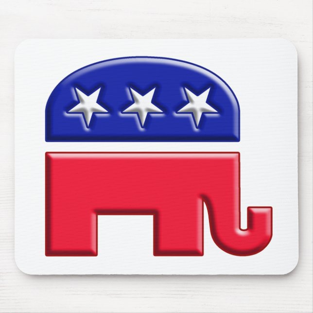 GOP Elephant Logo Mouse Mat (Front)