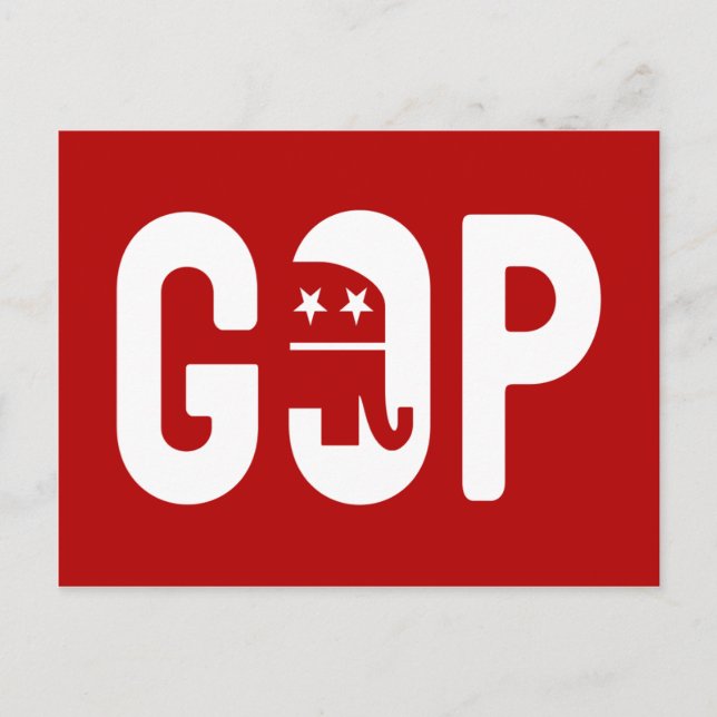 GOP Elephant Logo Postcard (Front)