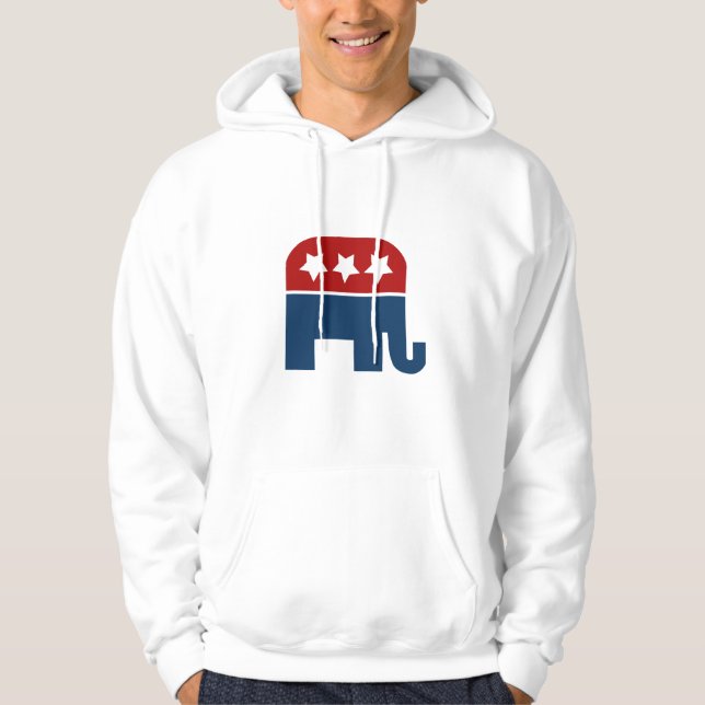 GOP elephant Logo republican design Hoodie (Front)