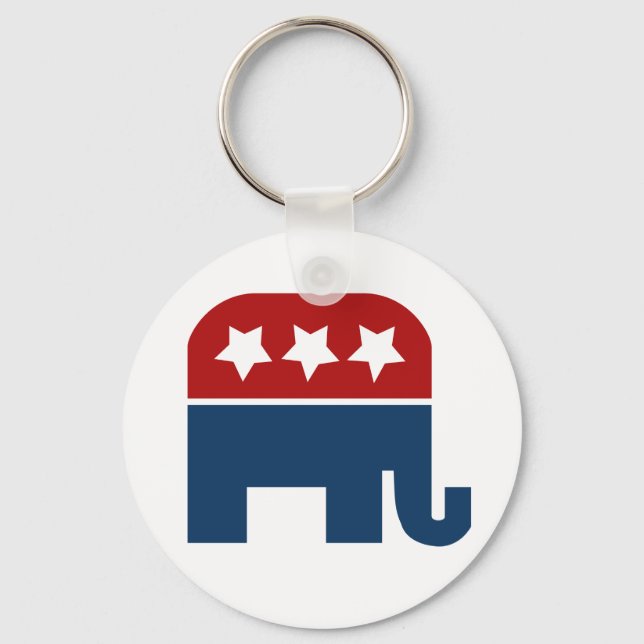 GOP elephant Logo republican design  Key Ring (Front)