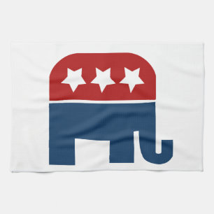 GOP elephant Logo republican design Tea Towel