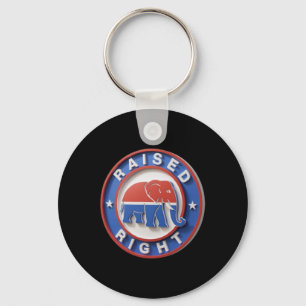 Gop Elephant Marches Proudly Raised Right Legacy Key Ring