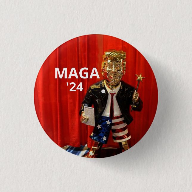GOP Golden Boy: Donald Trump 3 Cm Round Badge (Front)