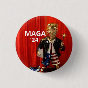 GOP Golden Boy: Donald Trump 3 Cm Round Badge
