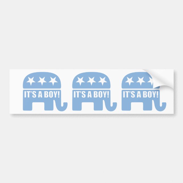 GOP "It's A Boy" Bumper Stickers (Front)