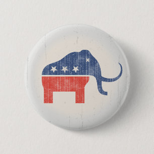 GOP Mammoth Logo 6 Cm Round Badge