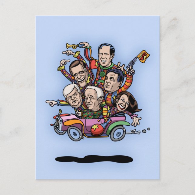 GOP Primary Car Postcard (Front)