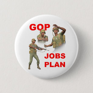 GOP, Republicans, Jobs Plan 6 Cm Round Badge