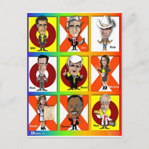 GOP Tic Tac Toe Postcard