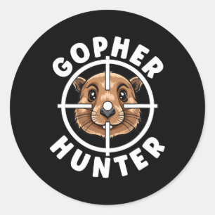 Gopher Hunter Crosshairs Trap Hunting  Classic Round Sticker