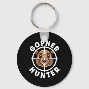 Gopher Hunter Crosshairs Trap Hunting  Key Ring