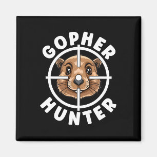 Gopher Hunter Crosshairs Trap Hunting Magnet