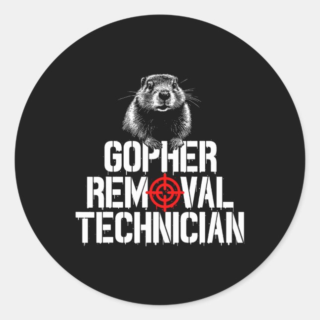 Gopher Hunting Trip Gopher Hunter Supplies Gopher  Classic Round Sticker (Front)