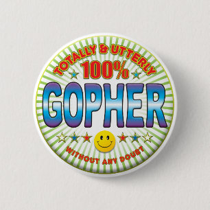 Gopher Totally 6 Cm Round Badge