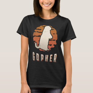 Gopher Vintage Retro Classic Animal Sunset T-Shirt