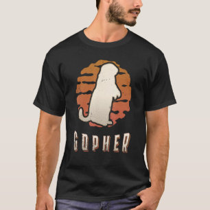 Gopher Vintage Retro Classic Animal Sunset T-Shirt