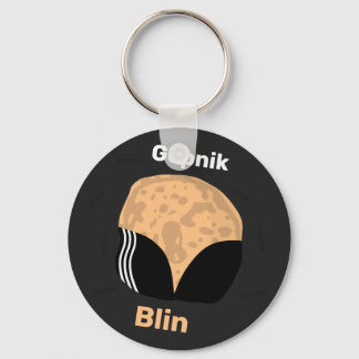 Gopnik Blin | Level Up Button Gold Key Ring