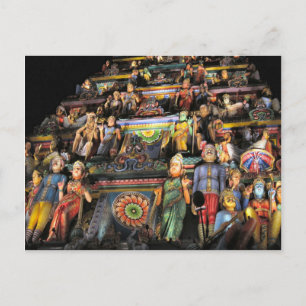Gopuram by night postcard