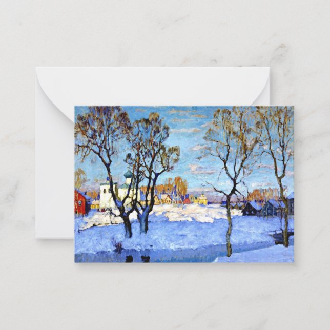 Gorbatov - Early Spring in Pskov Card (Front)