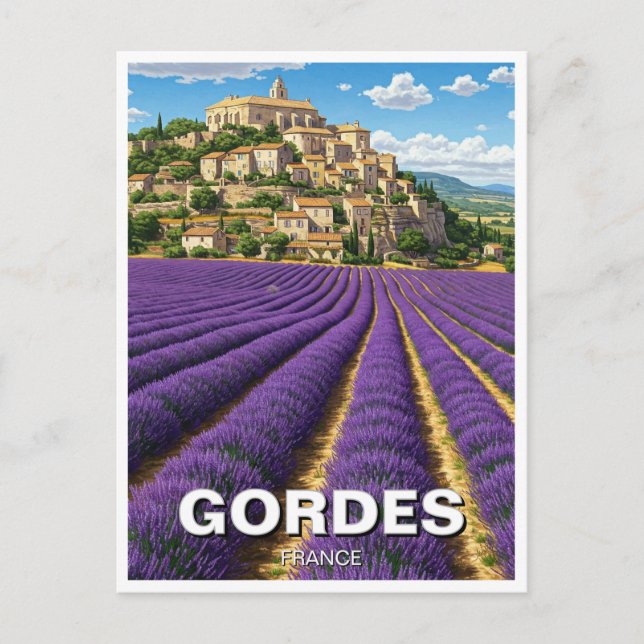Gordes France Travel Lavender Postcard (Front)