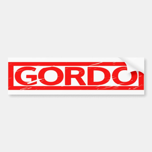 Gordo Stamp Bumper Sticker (Front)