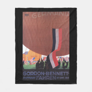 Gordon Bennett Hot-Air Balloon Race Fleece Blanket